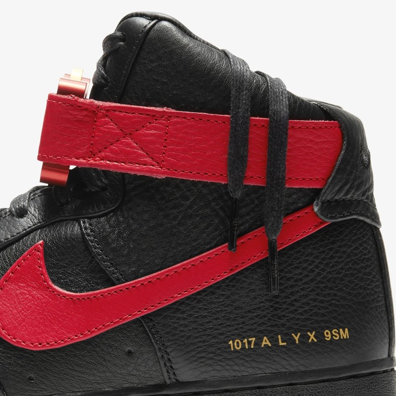 Black and red outlet air force 1 high